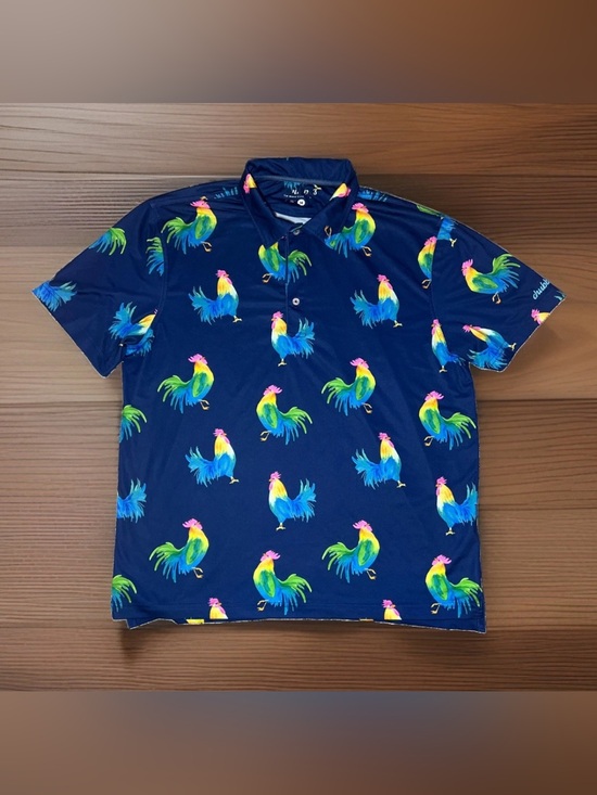 chubbies Other - Chubbies Polo Shirt Men's Size Medium Colorful Rooster Graphic